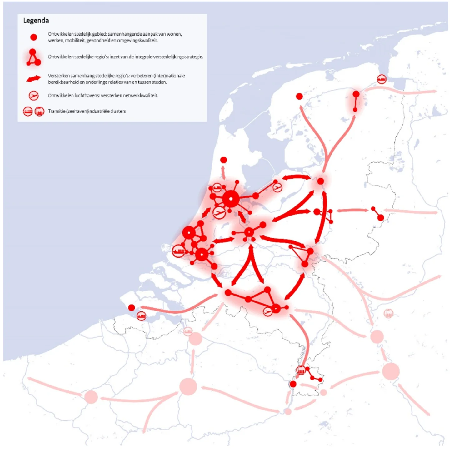 Kaartbeeld Stedelijk Netwerk Nederland