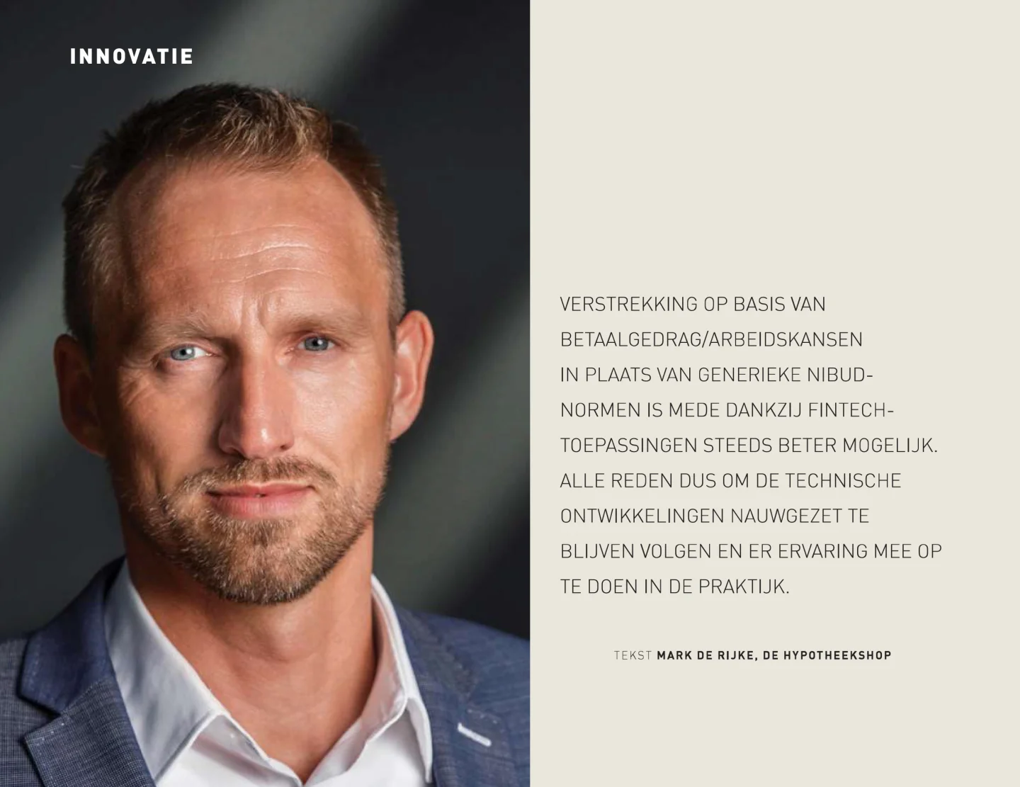 Mark de Rijke, de hypotheekshop over Fintech