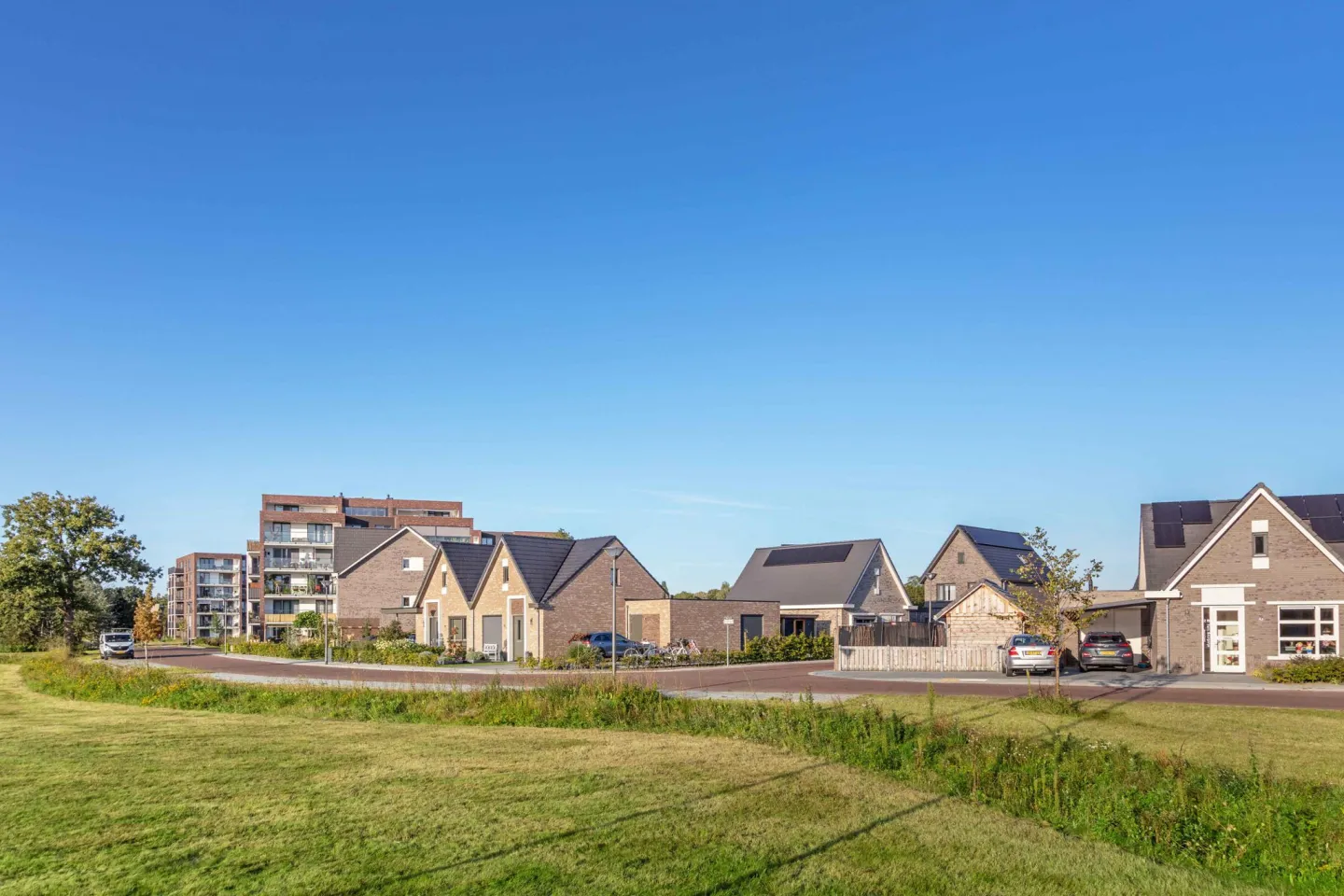 Nieuwbouwwoningen in de wijk Klaarbeek in Epe